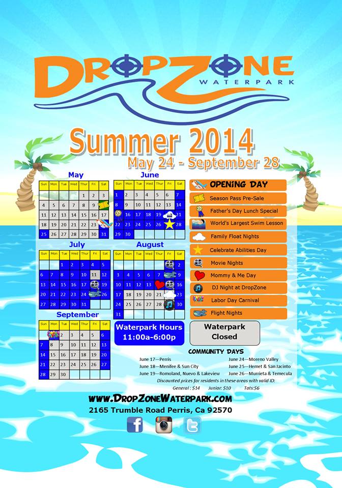 Perris CA New Perris DropZone WaterPark is OPEN FOR BUSINESS!