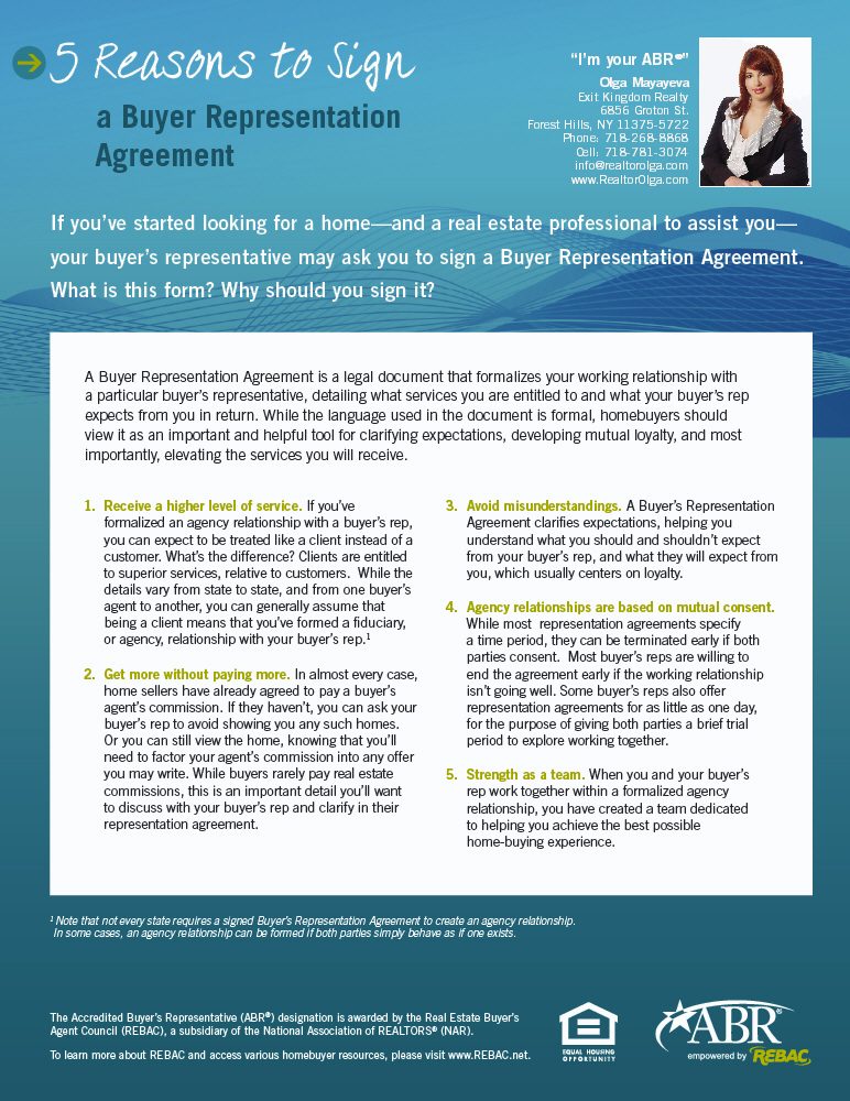 5 Reasons To Sign a Buyer Representation Agreement